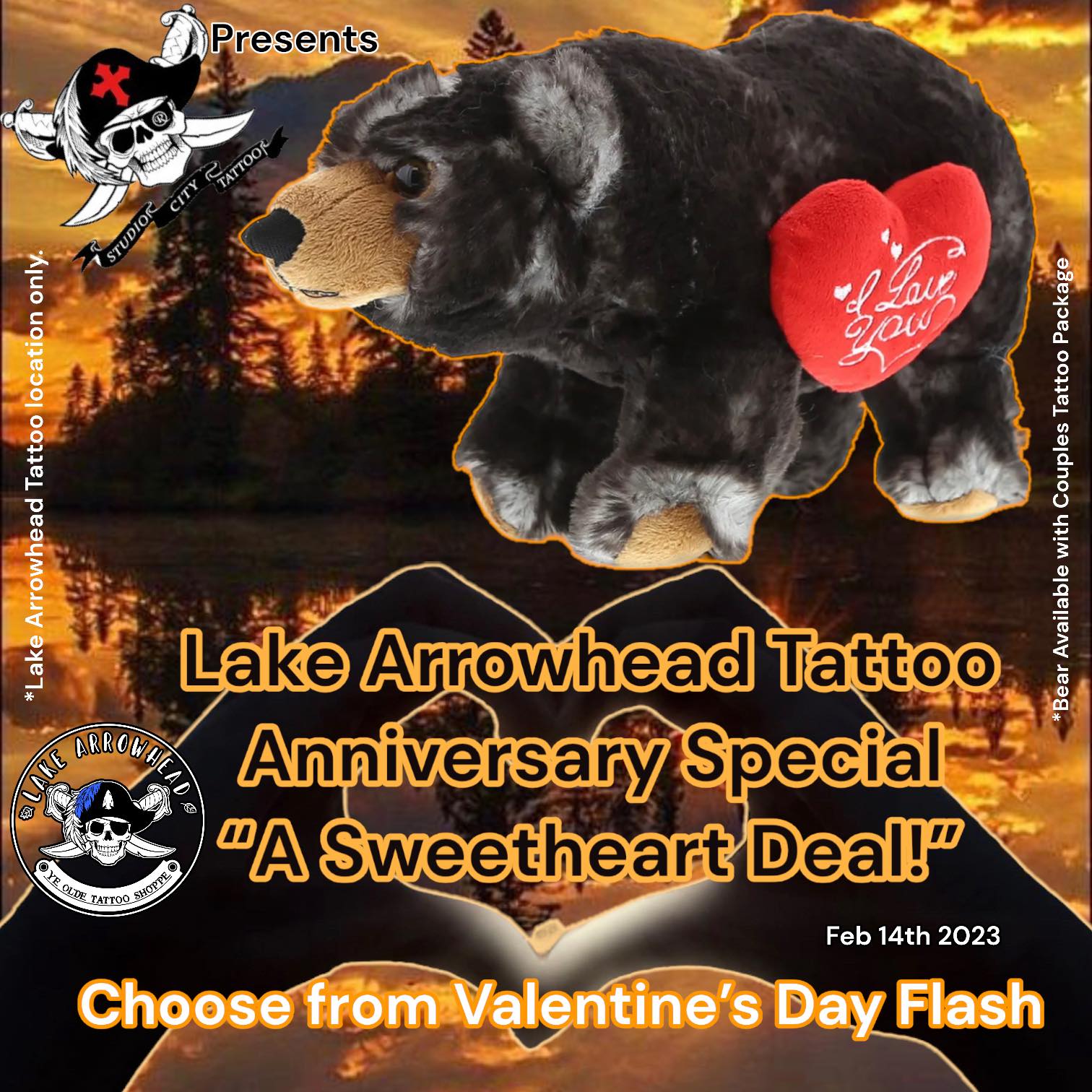 Lake Arrowhead Tattoo's Anniversary Special / Valentine's Day Event - Lake  Arrowhead Tattoo 