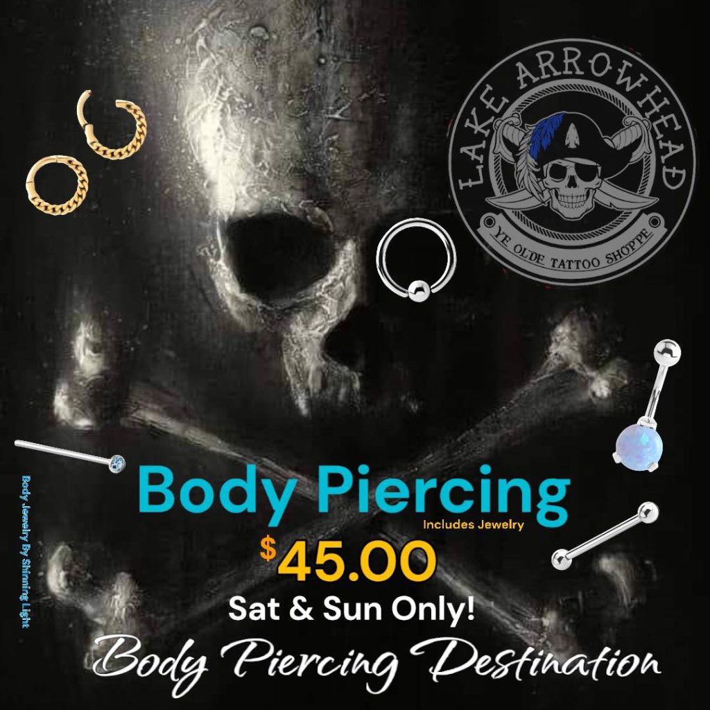 Body hot sale piercing prices