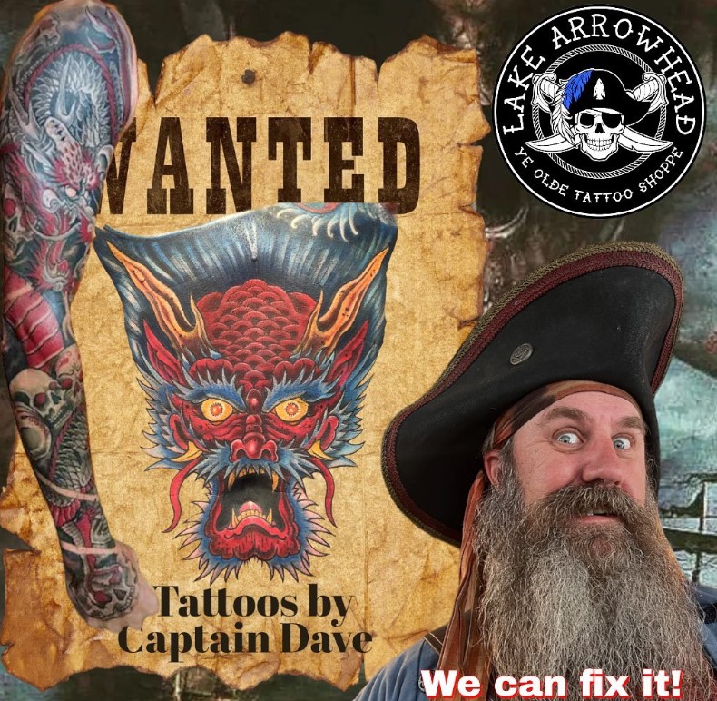 capt dave lakearrowhead tattoo artist